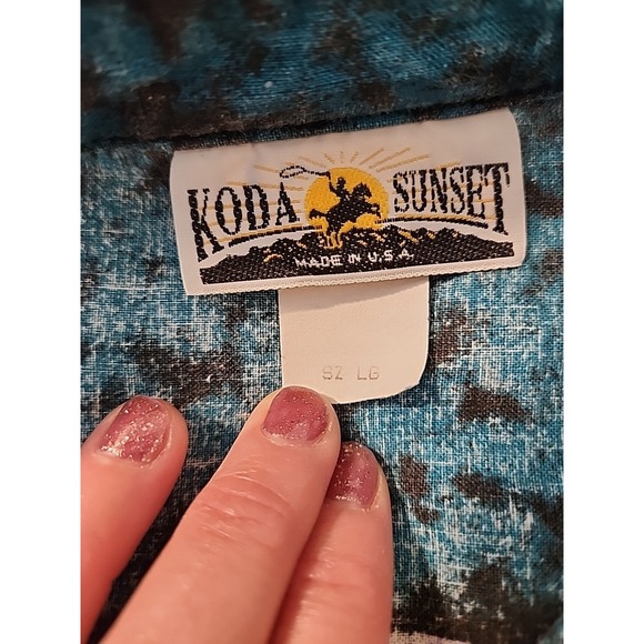 Vintage Men's Koda Sunset Large Shirt Western Button Up Cowboy Retro - Picture 3 of 7
